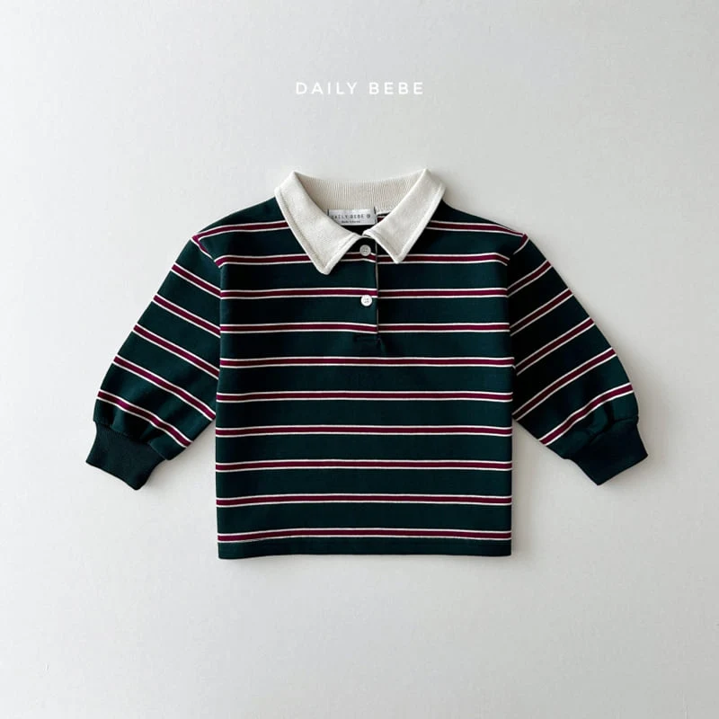 Daily Bebe - Korean Children Fashion - #fashionkids - Polo Collar Tee - 8