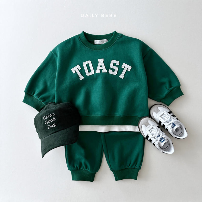 Daily Bebe - Korean Children Fashion - #kidsshorts - Toast Top Bottom Set - 5