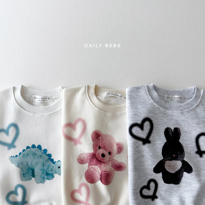 Daily Bebe - Korean Children Fashion - #kidzfashiontrend - Doll Heart Sweatshirts