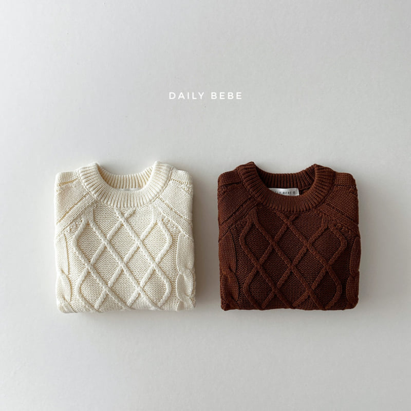 Daily Bebe - Korean Children Fashion - #littlefashionista - Twist Knit Pullover