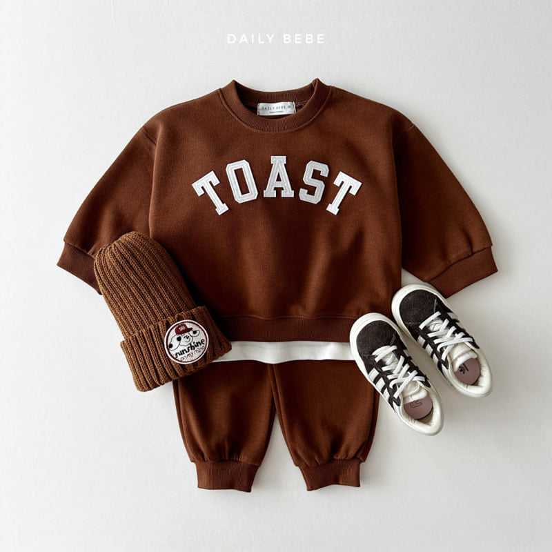 Daily Bebe - Korean Children Fashion - #littlefashionista - Toast Top Bottom Set - 9