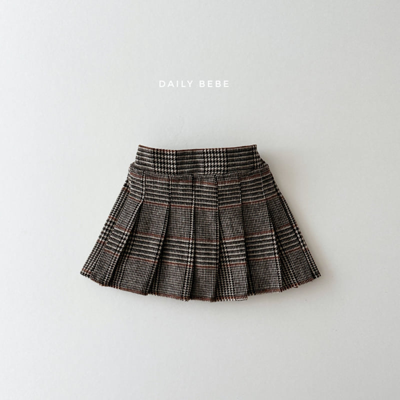 Daily Bebe - Korean Children Fashion - #littlefashionista - Hound Check Skirt