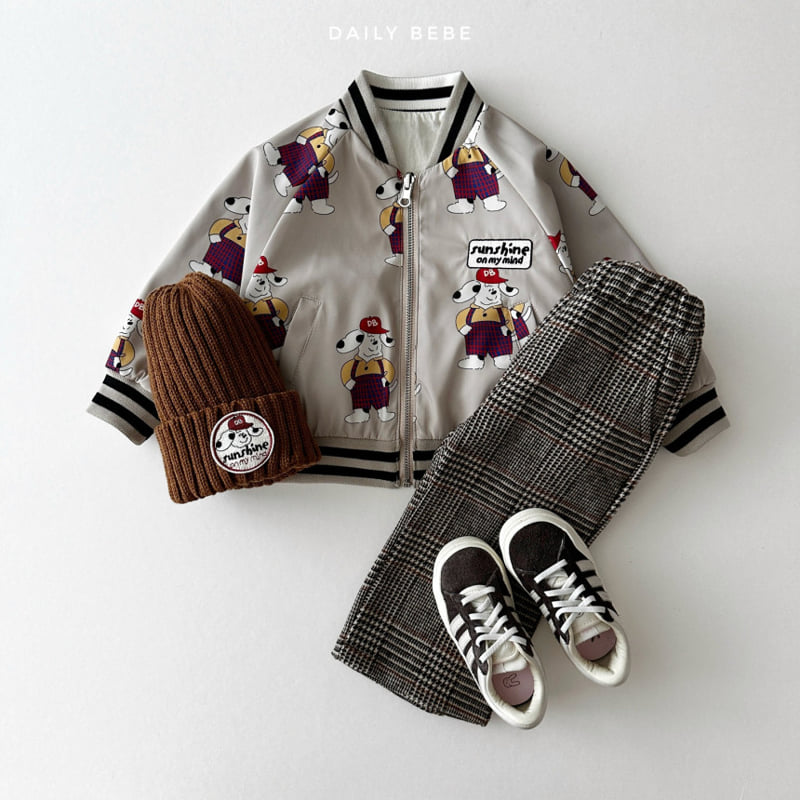 Daily Bebe - Korean Children Fashion - #littlefashionista - Hound Check Pants - 10