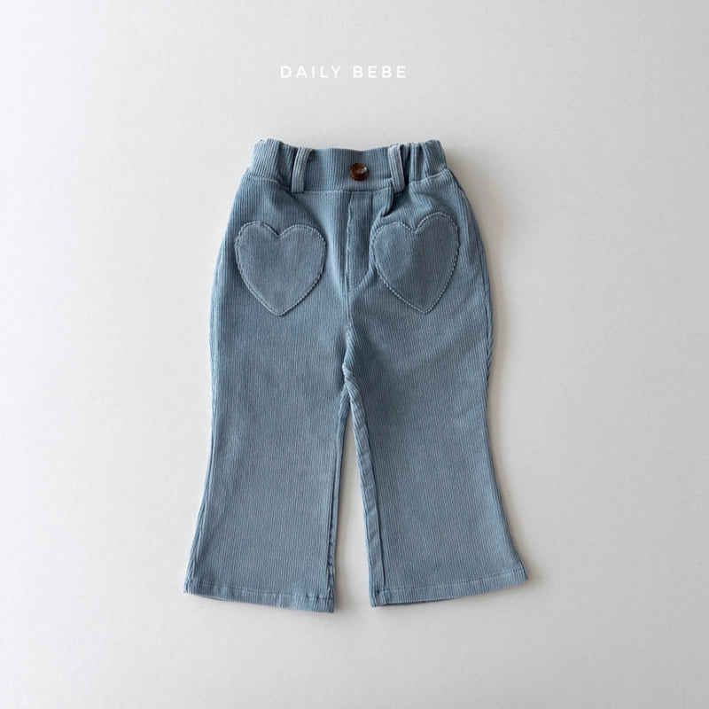 Daily Bebe - Korean Children Fashion - #magicofchildhood - Heart Corduroy Pants - 8