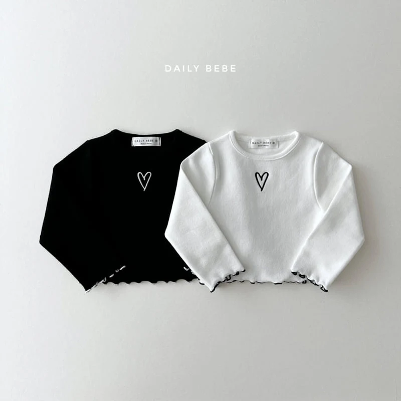 Daily Bebe - Korean Children Fashion - #magicofchildhood - Heart Wave Tee