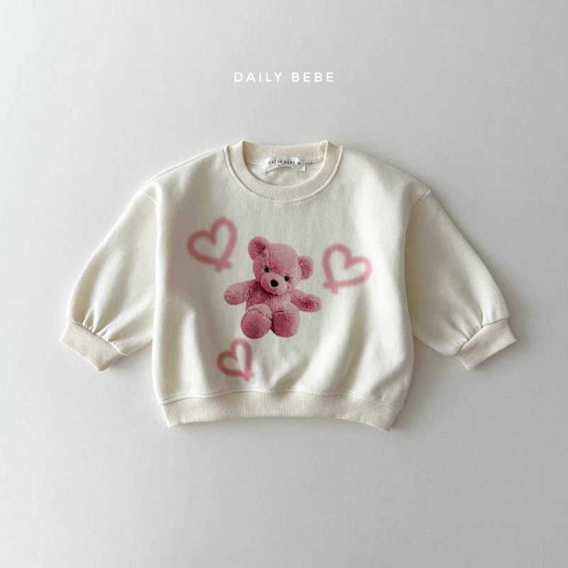 Daily Bebe - Korean Children Fashion - #littlefashionista - Doll Heart Sweatshirts - 4