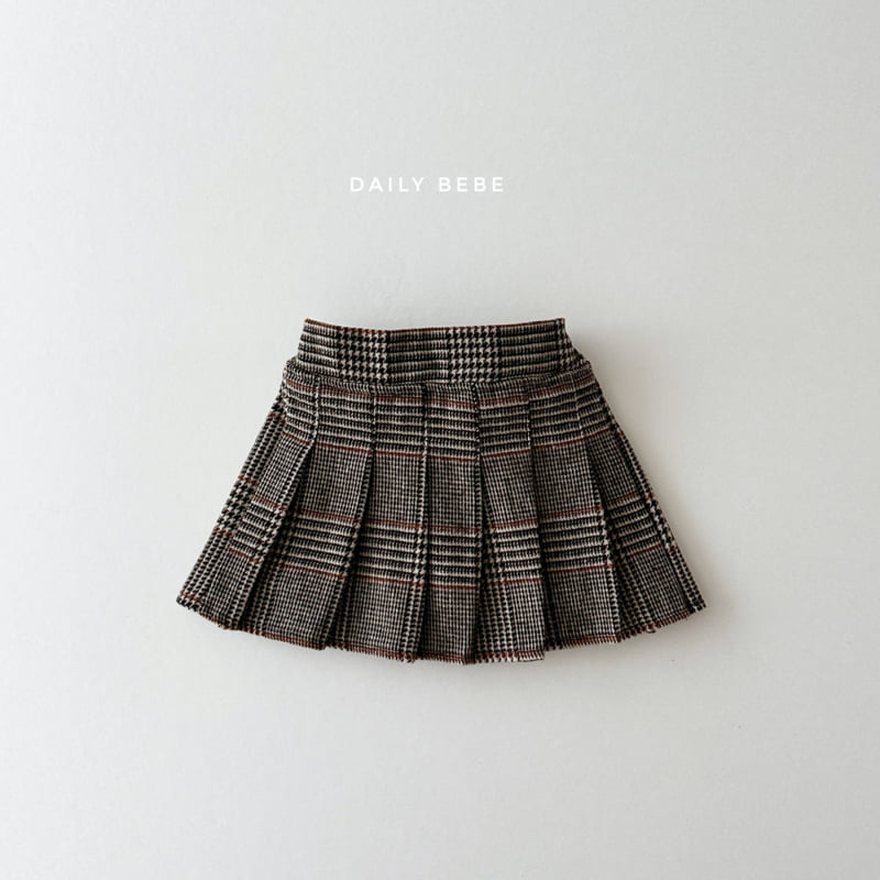 Daily Bebe - Korean Children Fashion - #magicofchildhood - Hound Check Skirt - 2