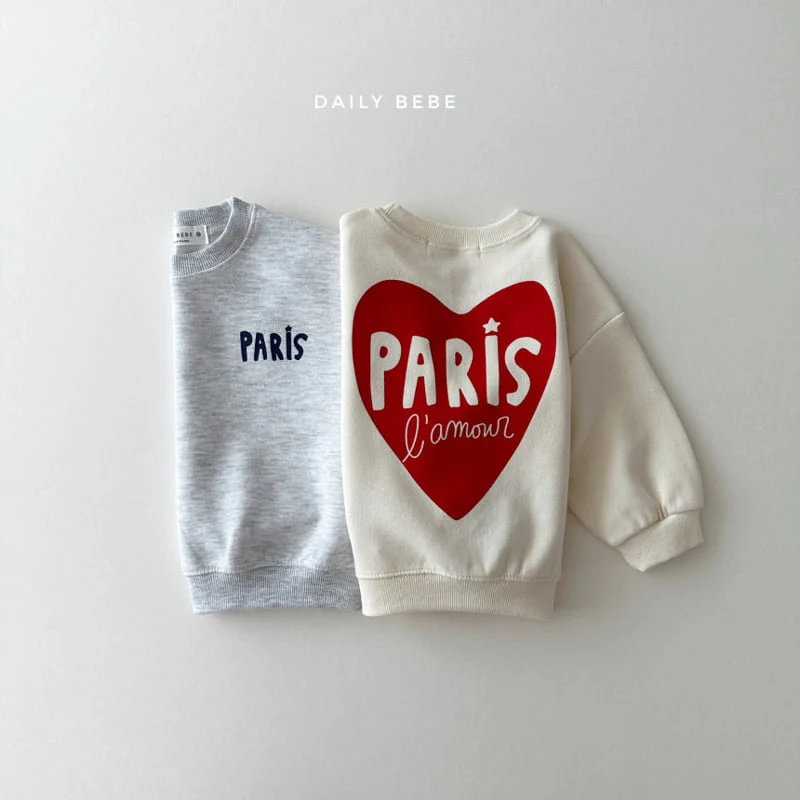 Daily Bebe - Korean Children Fashion - #minifashionista - Pair Heart Sweatshirts