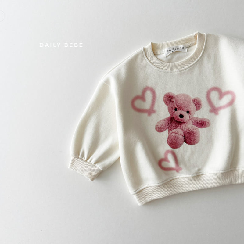 Daily Bebe - Korean Children Fashion - #minifashionista - Doll Heart Sweatshirts - 5