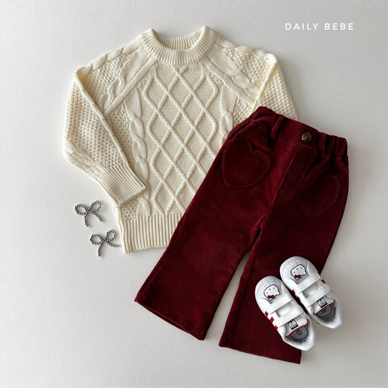 Daily Bebe - Korean Children Fashion - #stylishchildhood - Twist Knit Pullover - 7