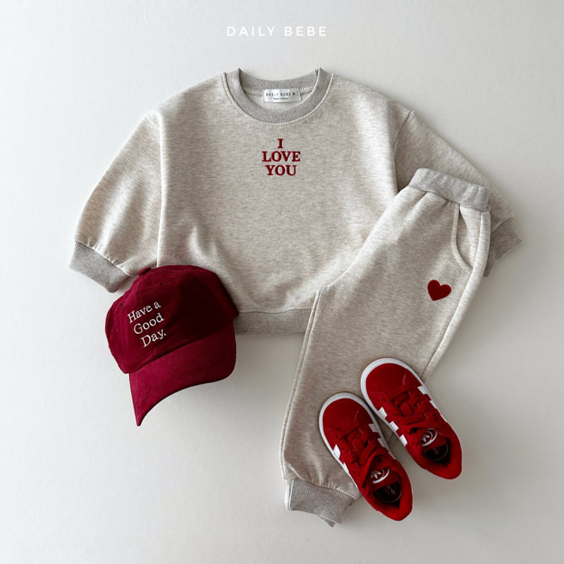 Daily Bebe - Korean Children Fashion - #todddlerfashion - I Love Set - 6