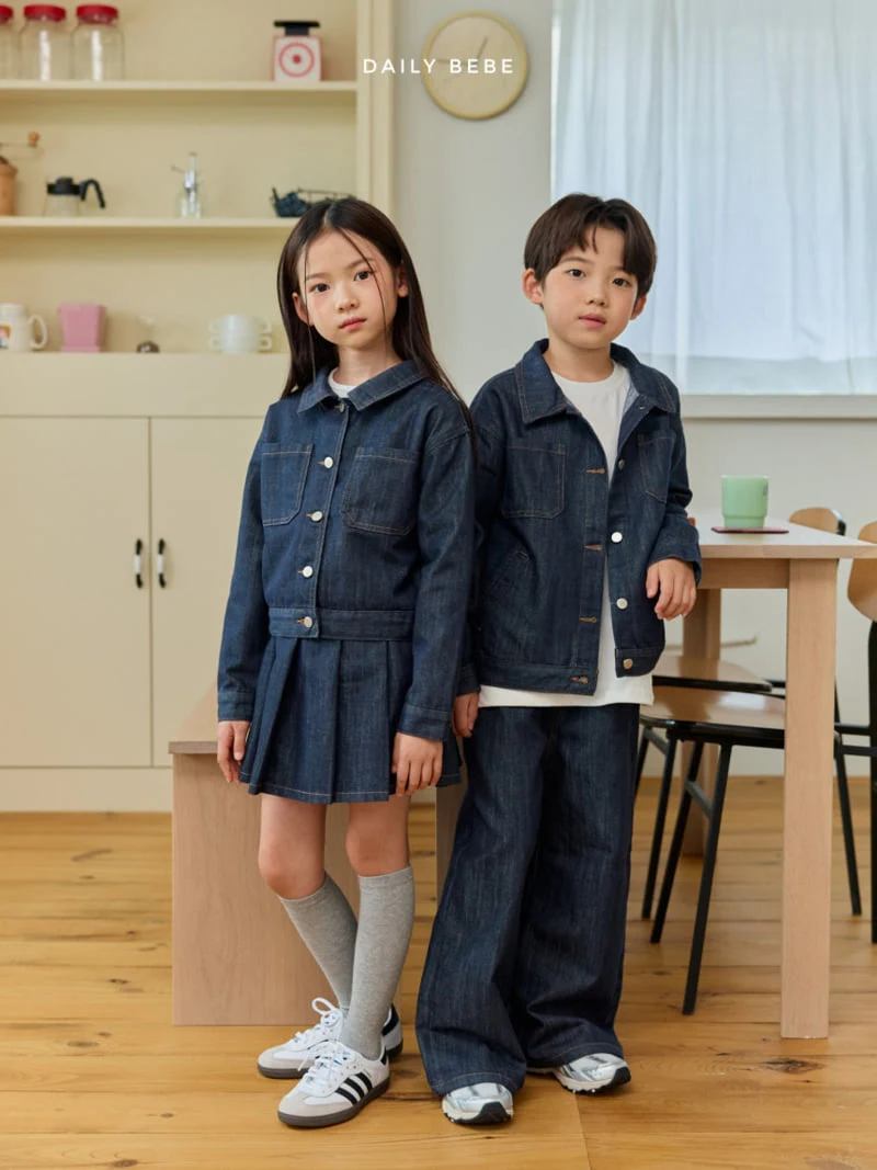 Daily Bebe - Korean Children Fashion - #toddlerclothing - Denim Loose Jacket - 9