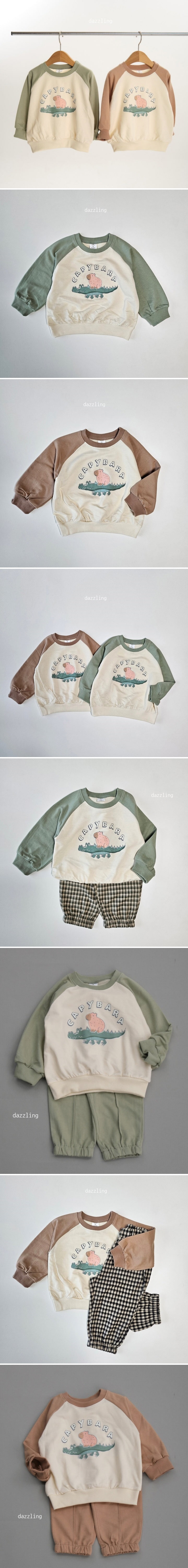 Dazzling - Korean Children Fashion - #kidzfashiontrend - Raglan Crocodile Tee