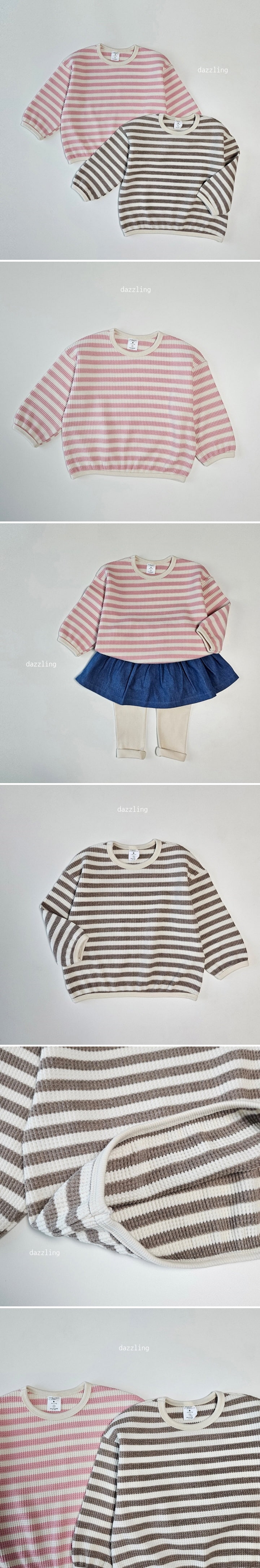 Dazzling - Korean Children Fashion - #minifashionista - Stripe Tee