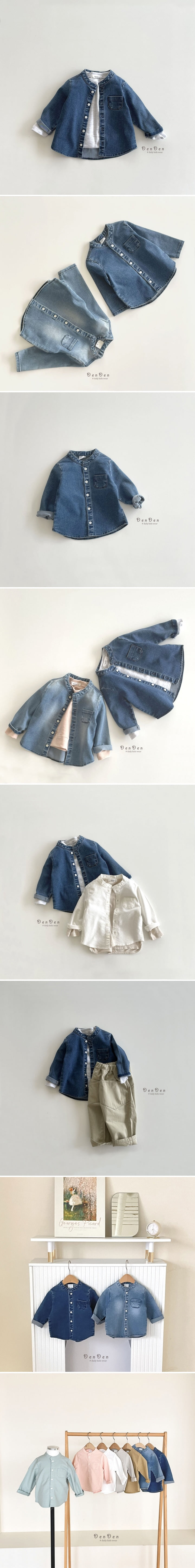 Denden - Korean Baby Fashion - #babyfever - Cracker Denim Shirt