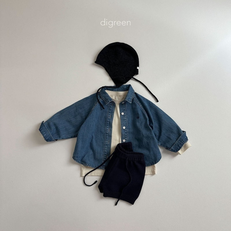 Digreen - Korean Children Fashion - #Kfashion4kids - Denim Gran Shirts - 9