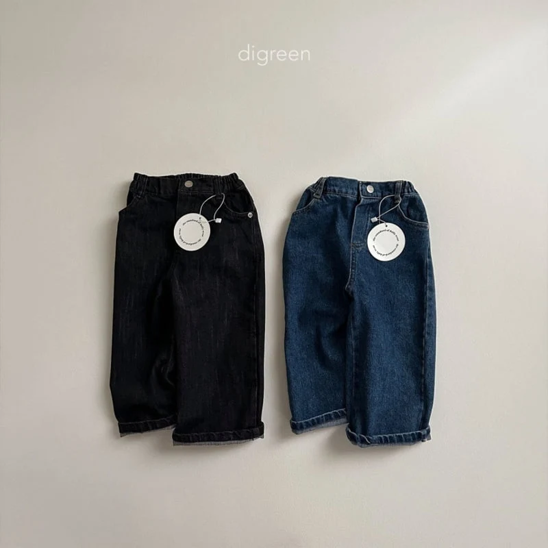 Digreen - Korean Children Fashion - #Kfashion4kids - Wide Denim Pants