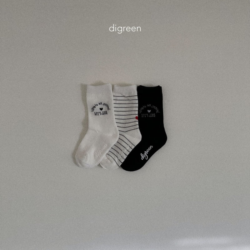 Digreen - Korean Children Fashion - #childofig - Love Socks  - 5