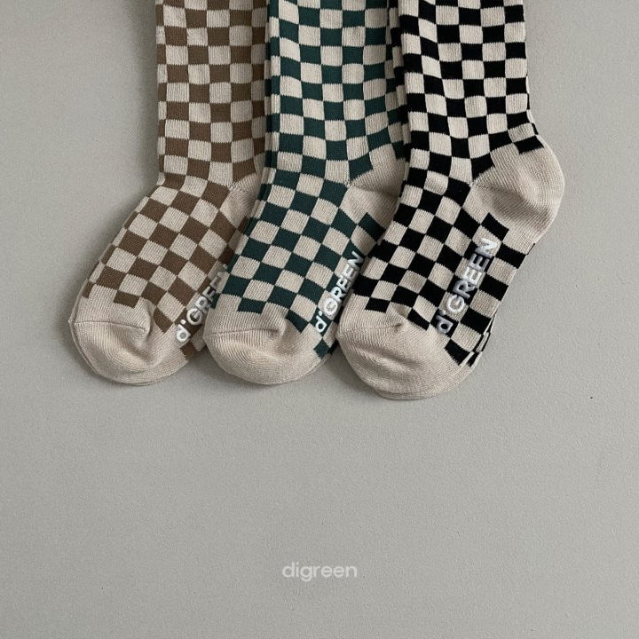 Digreen - Korean Children Fashion - #childofig - Checker Board Socks - 6