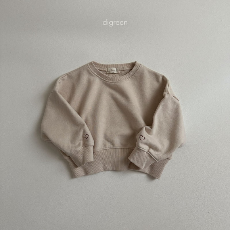 Digreen - Korean Children Fashion - #childofig - Crop Heart Sweatshirts - 4