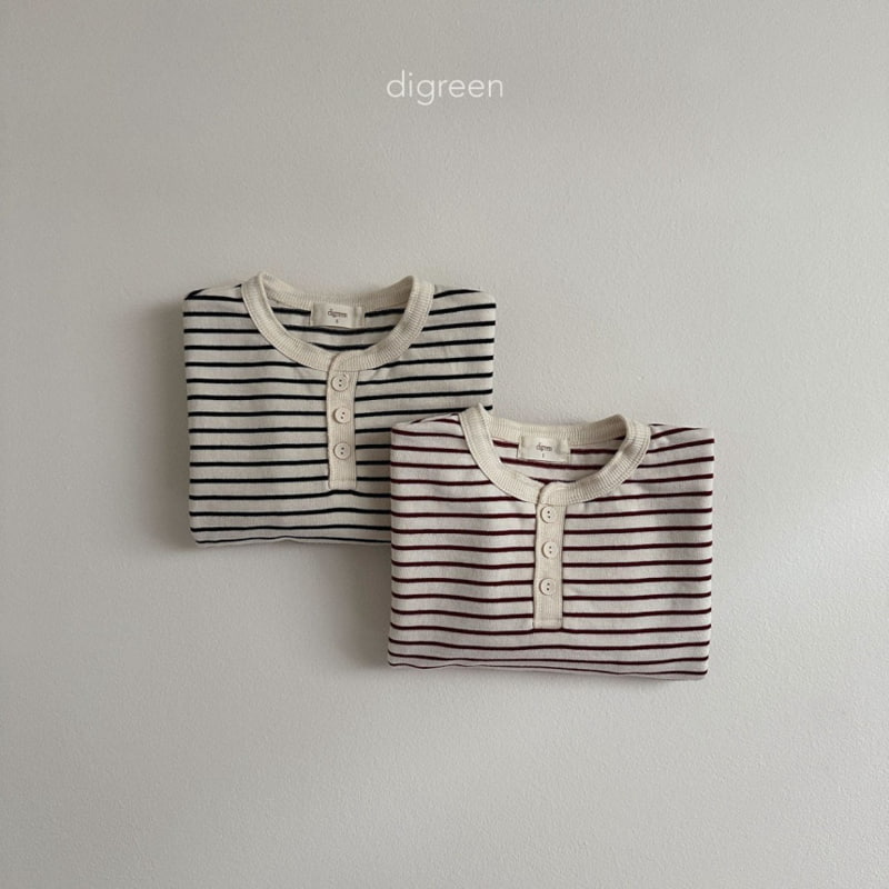 Digreen - Korean Children Fashion - #childrensboutique - Stripe Tee - 2