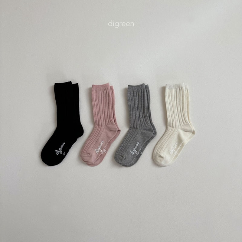 Digreen - Korean Children Fashion - #childrensboutique - Natural Socks - 2