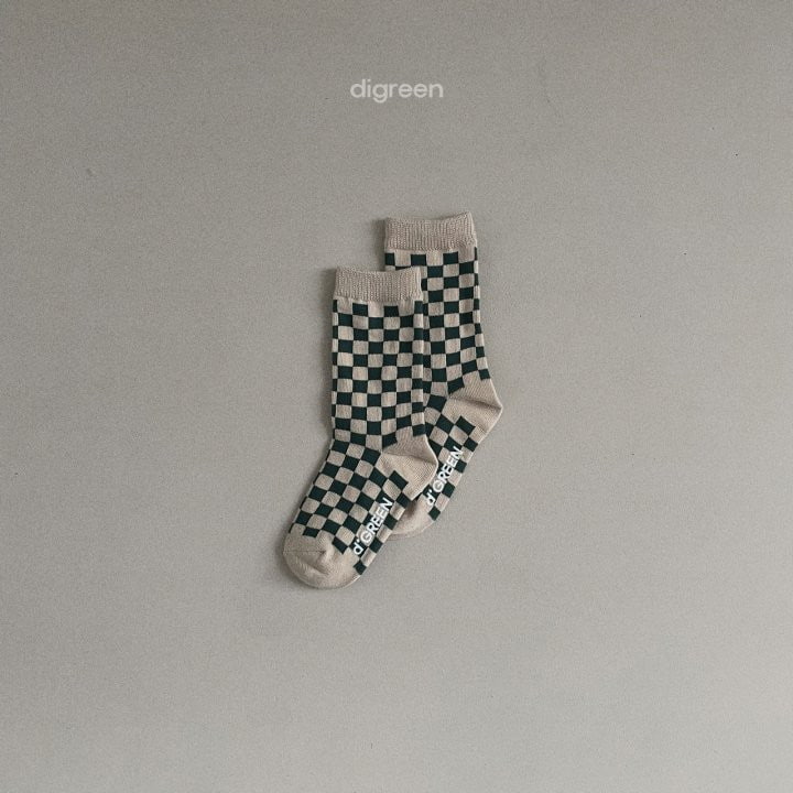 Digreen - Korean Children Fashion - #designkidswear - Checker Board Socks - 8