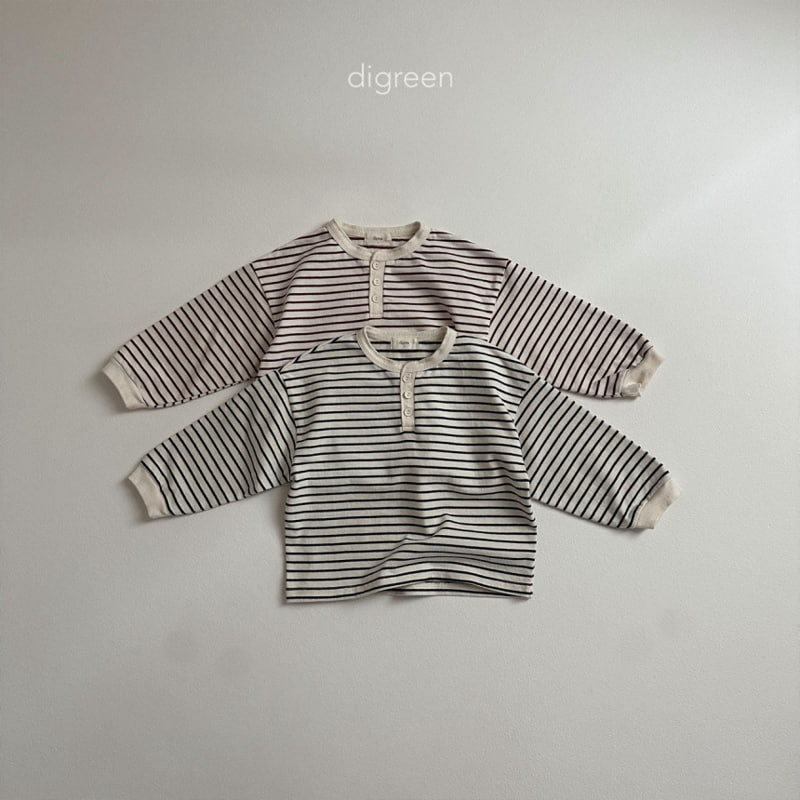 Digreen - Korean Children Fashion - #designkidswear - Stripe Tee - 4