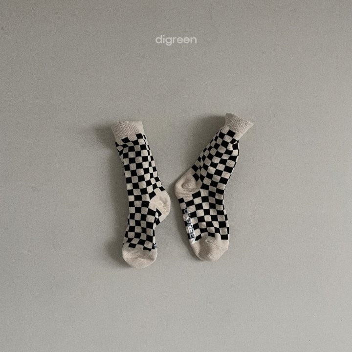 Digreen - Korean Children Fashion - #fashionkids - Checker Board Socks - 10