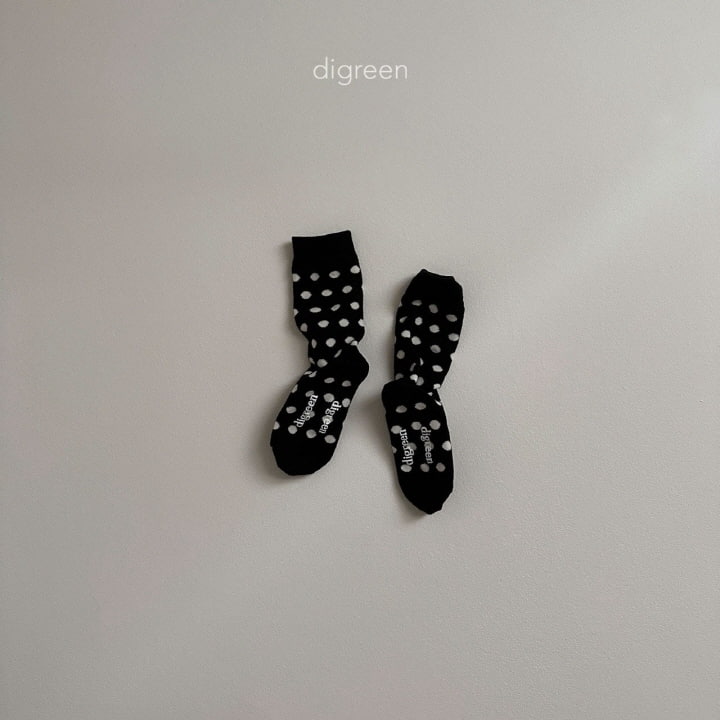 Digreen - Korean Children Fashion - #fashionkids - Together Socks Black - 6