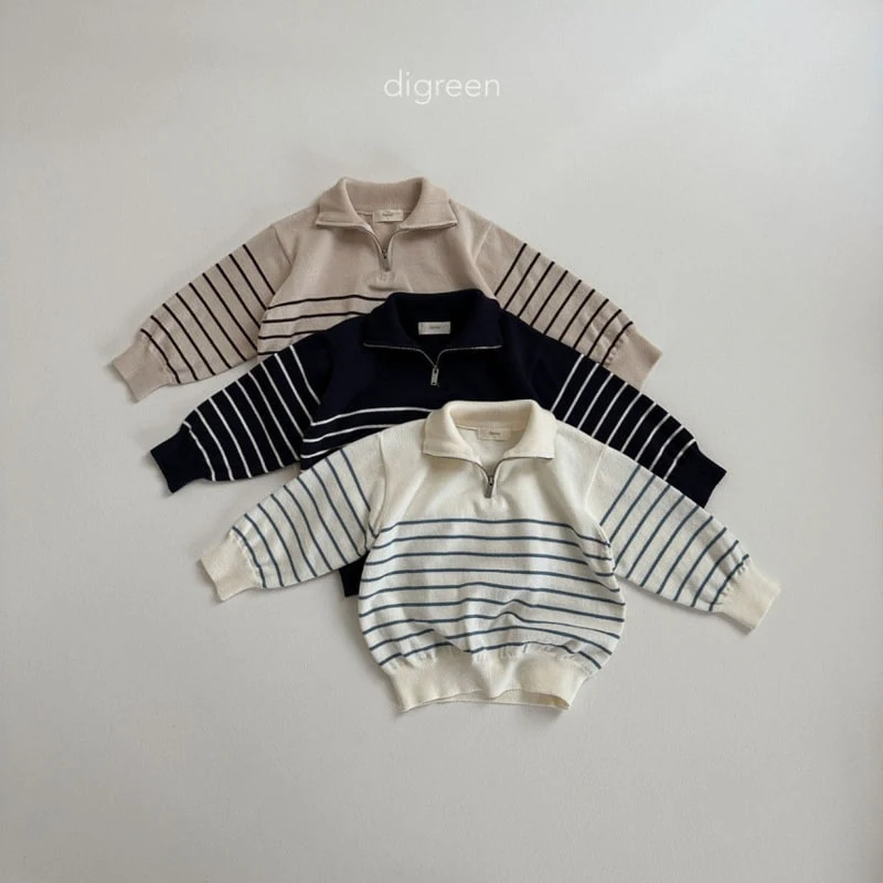 Digreen - Korean Children Fashion - #kidsstore - Half Open Knit Pullover