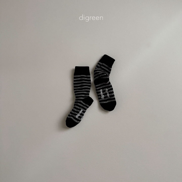 Digreen - Korean Children Fashion - #kidsstore - Together Socks Black - 8