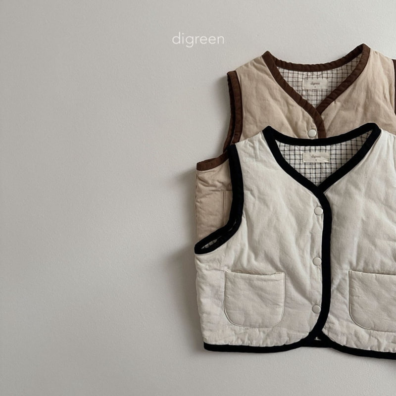 Digreen - Korean Children Fashion - #kidsstore - Reversible Vest - 4