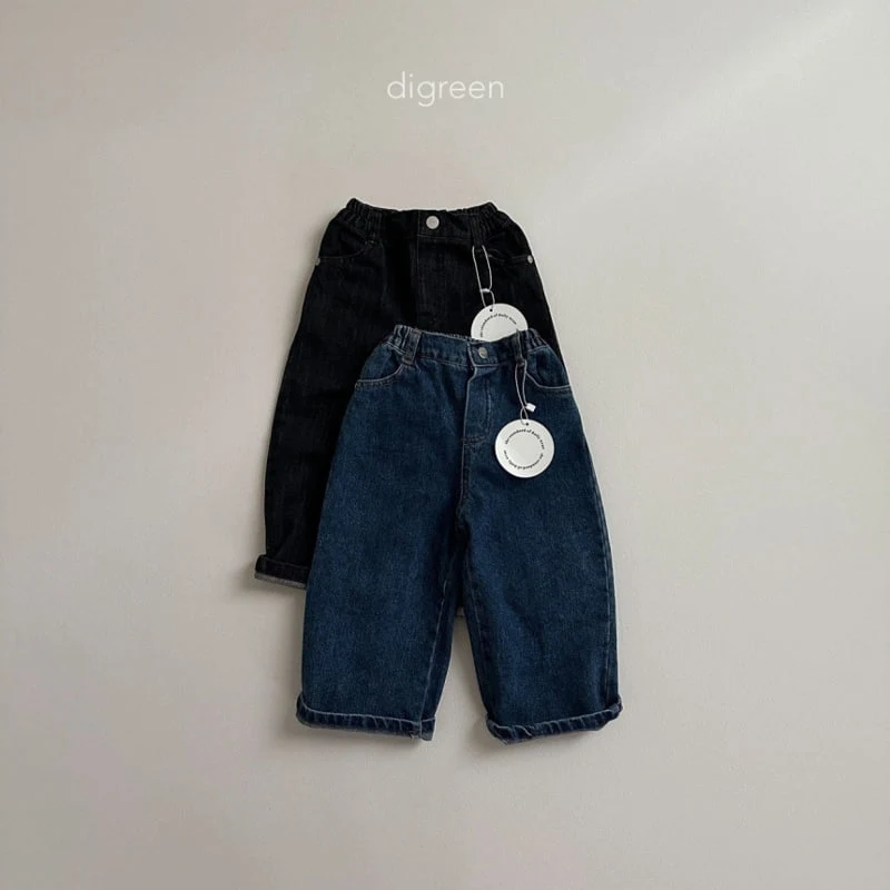 Digreen - Korean Children Fashion - #magicofchildhood - Wide Denim Pants - 3