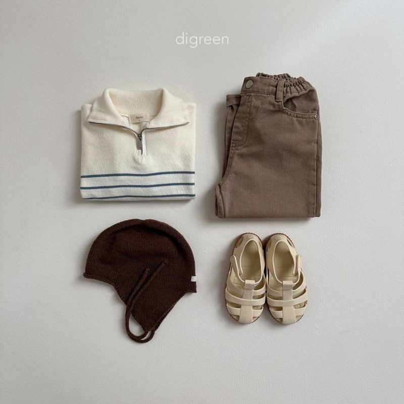 Digreen - Korean Children Fashion - #stylishchildhood - Half Open Knit Pullover - 10