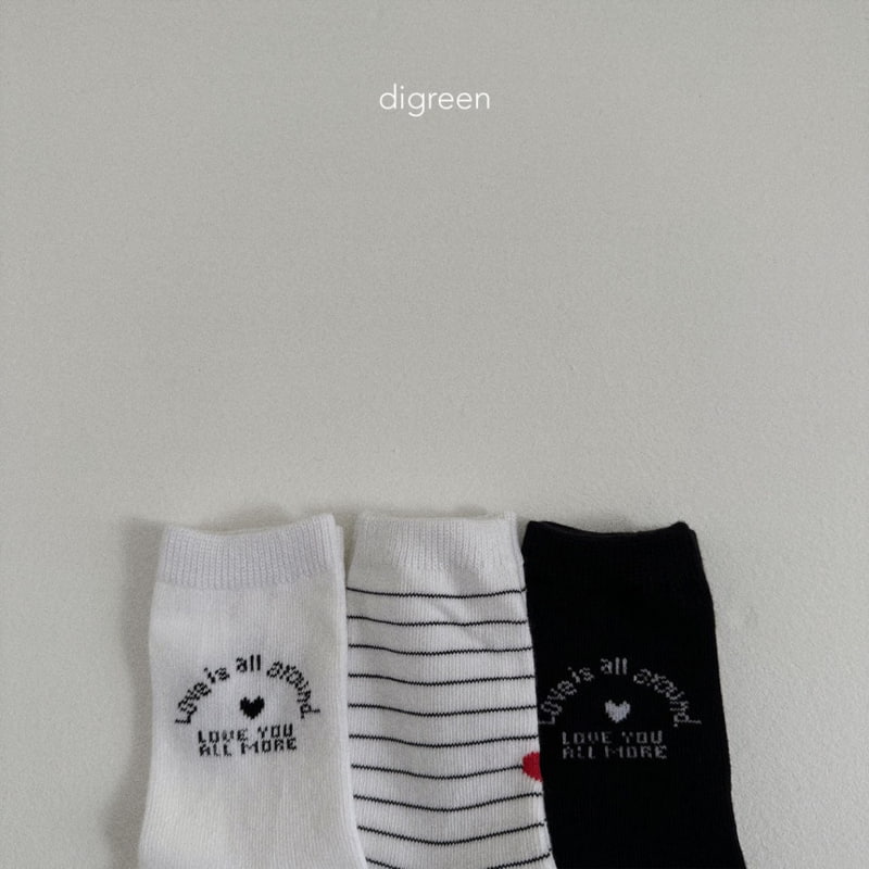 Digreen - Korean Children Fashion - #toddlerclothing - Love Socks  - 4