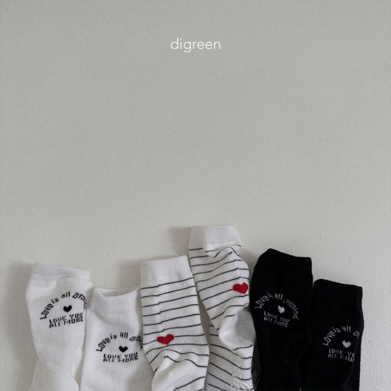 Digreen - Korean Children Fashion - #todddlerfashion - Love Socks  - 2