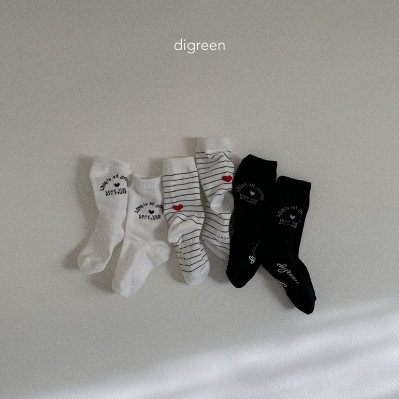 Digreen - Korean Children Fashion - #toddlerclothing - Love Socks  - 3