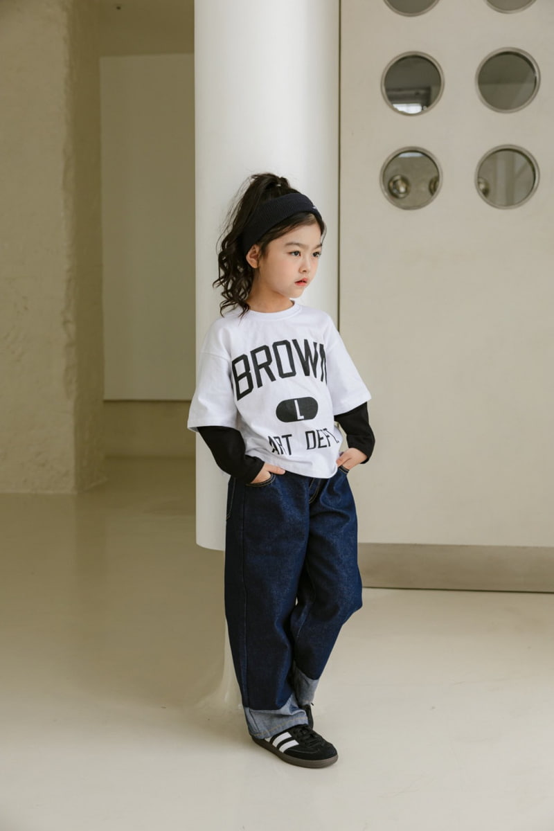 Dore Dore - Korean Children Fashion - #Kfashion4kids - Brown Layered Tee - 7