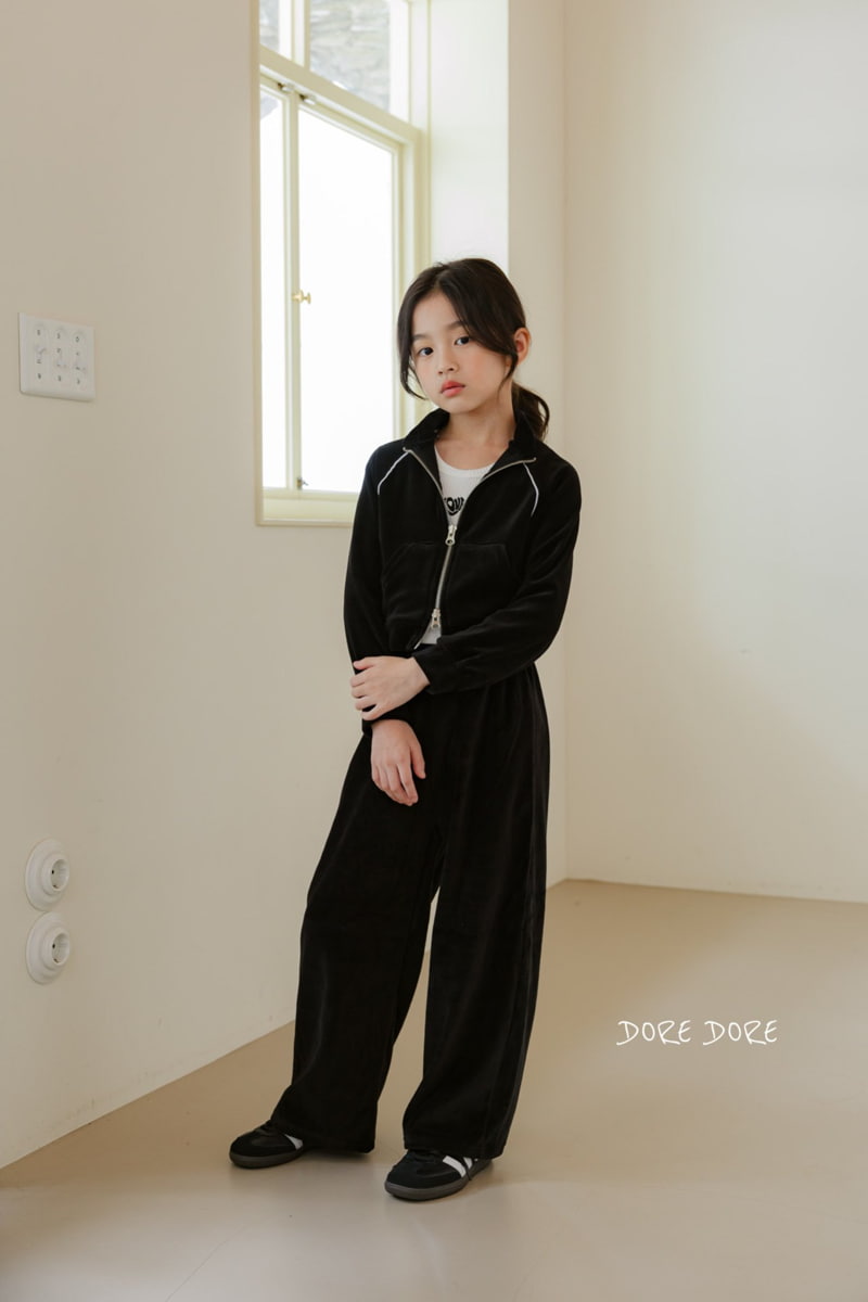 Dore Dore - Korean Children Fashion - #kidzfashiontrend - Veloure Wide Pants - 4