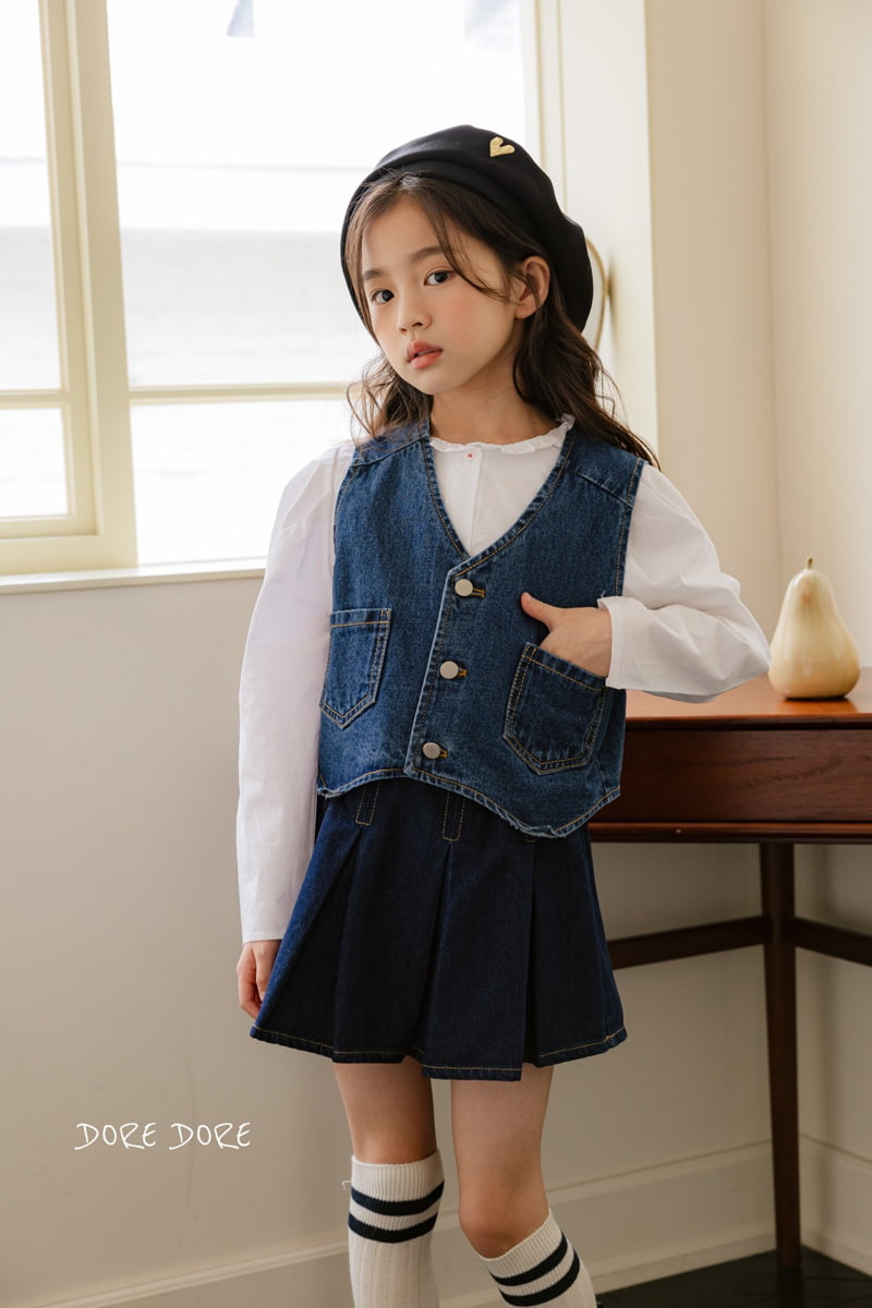 Dore Dore - Korean Children Fashion - #Kfashion4kids - Denim Vest - 3