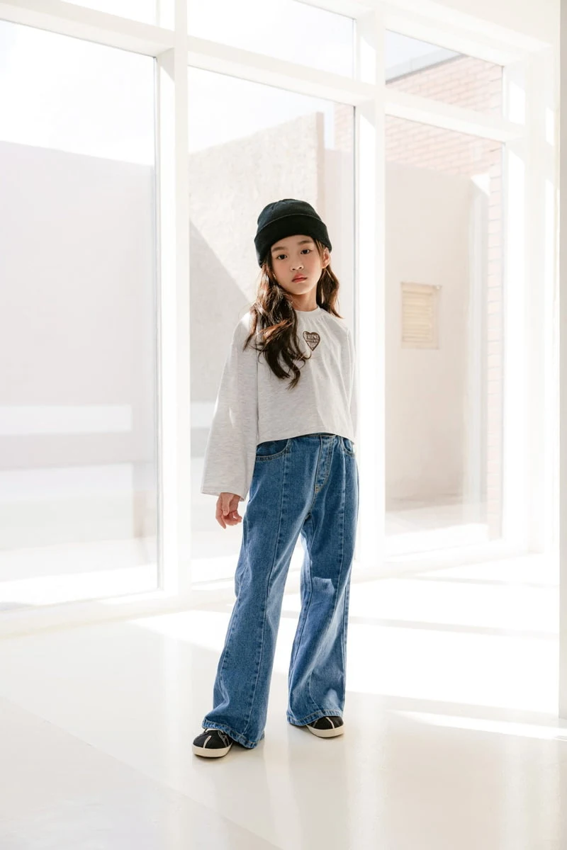 Dore Dore - Korean Children Fashion - #Kfashion4kids - Heart Single Crop Tee - 6