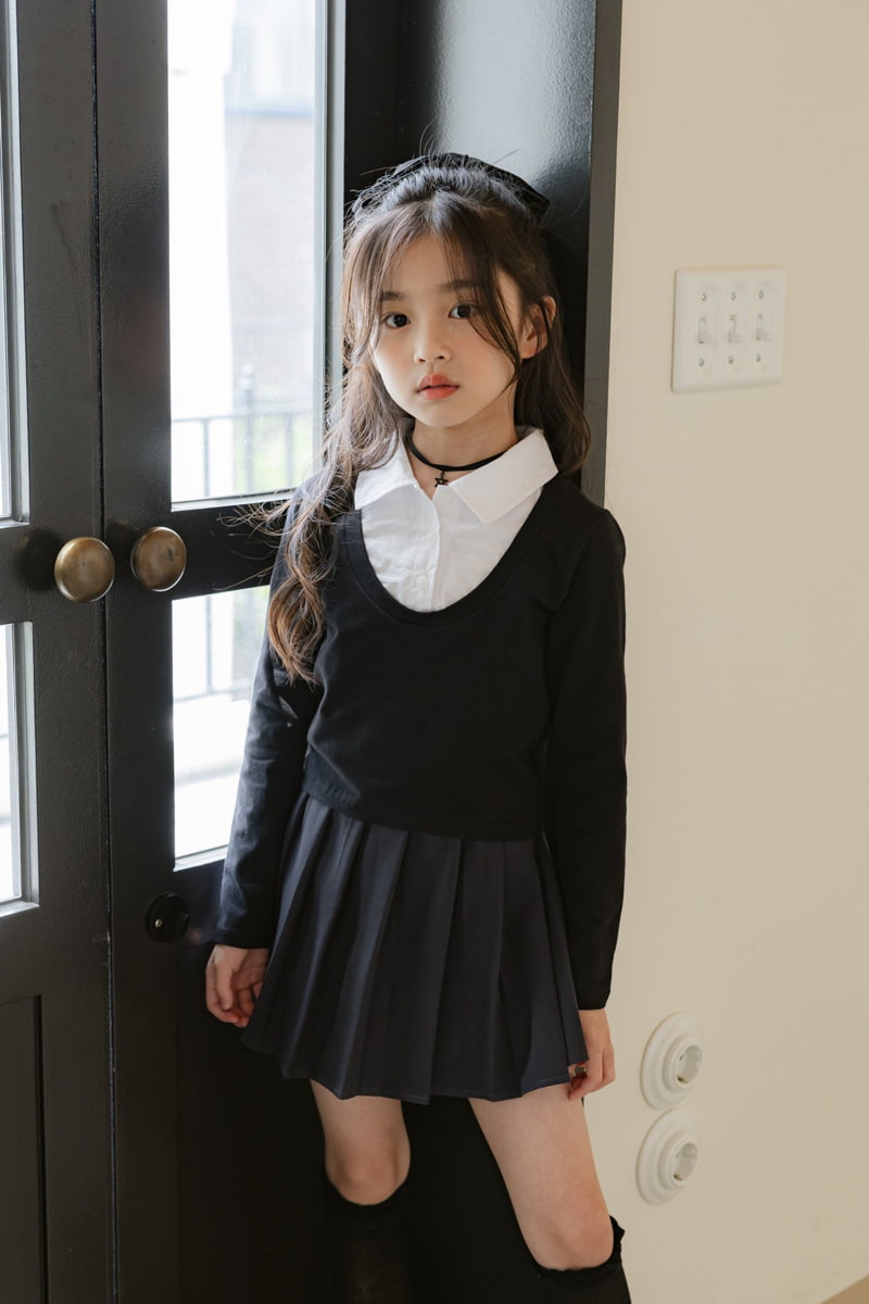 Dore Dore - Korean Children Fashion - #childofig - Collar Layered Tee - 10