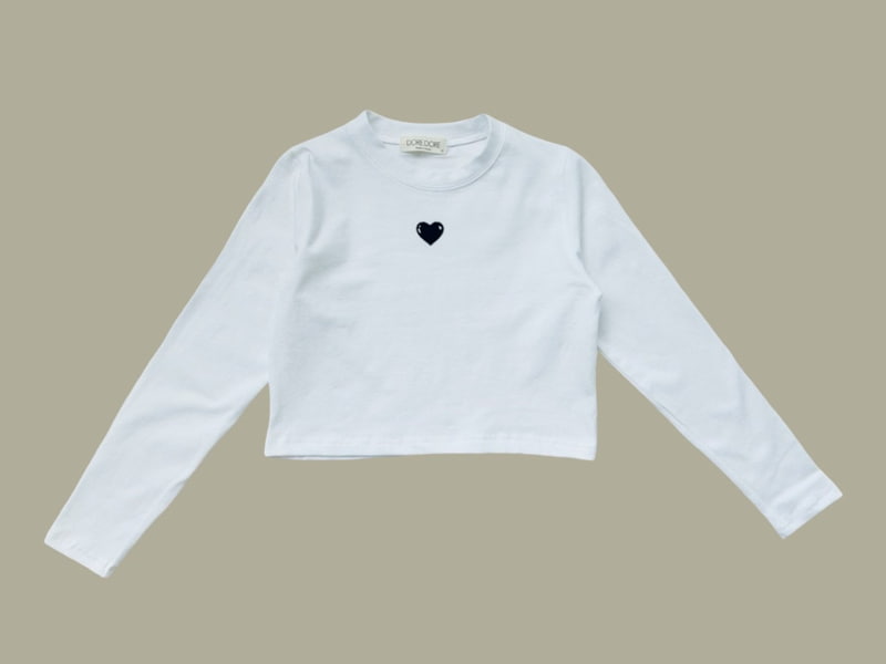 Dore Dore - Korean Children Fashion - #childofig - Small Heart Crop Tee - 2