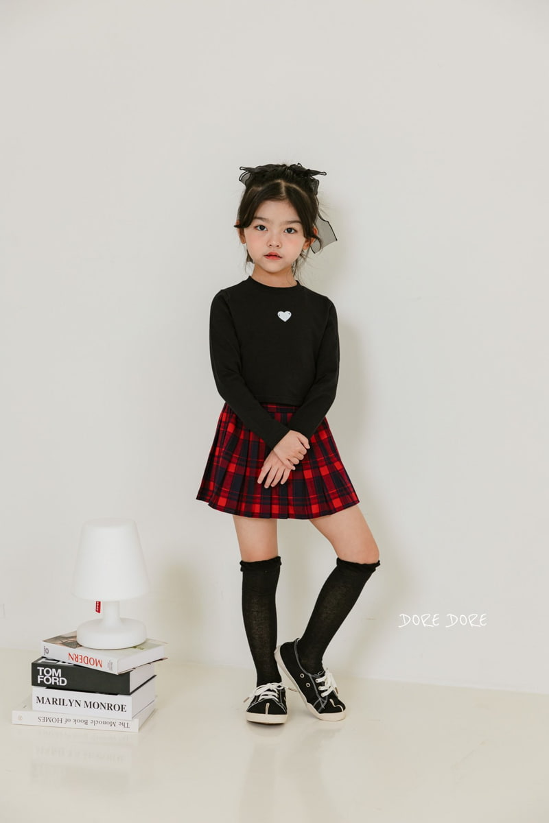 Dore Dore - Korean Children Fashion - #childofig - Small Heart Crop Tee - 3