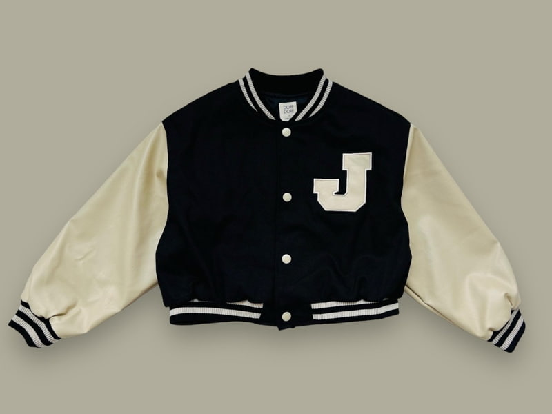 Dore Dore - Korean Children Fashion - #childofig - J Colored Baseball Jumper