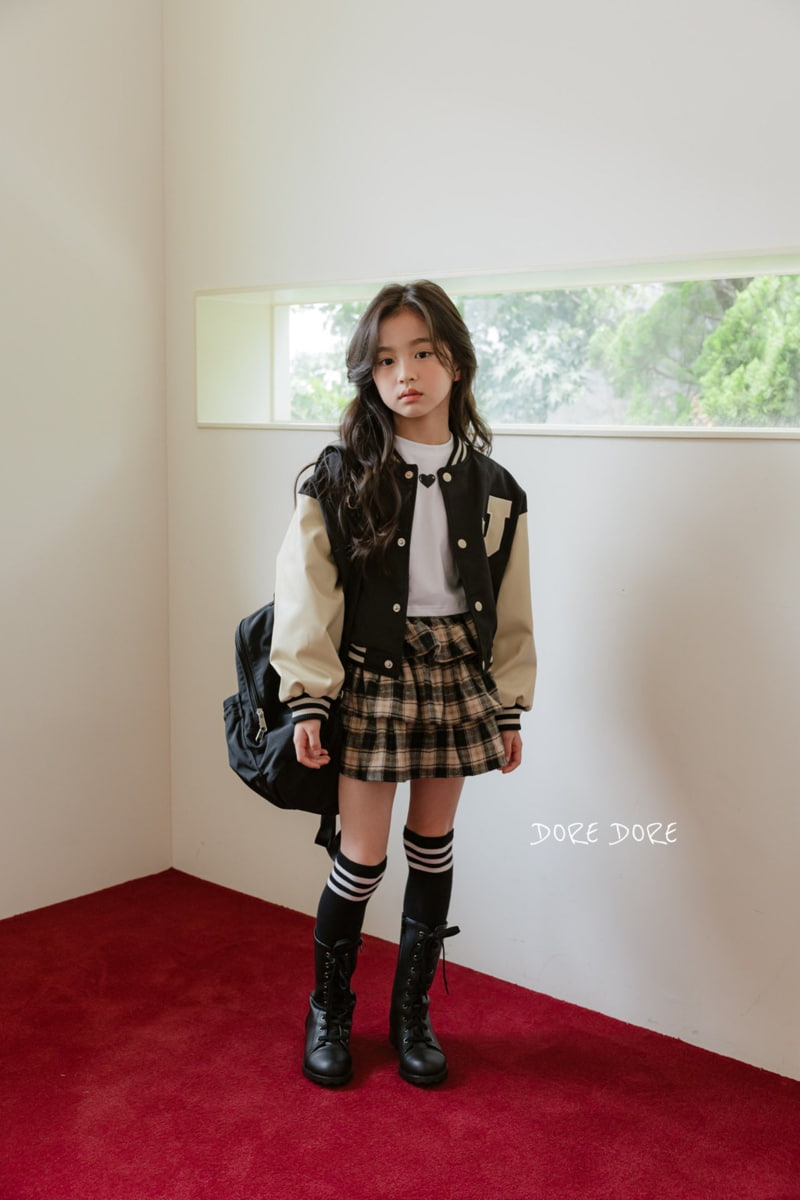 Dore Dore - Korean Children Fashion - #childofig - J Colored Baseball Jumper - 2