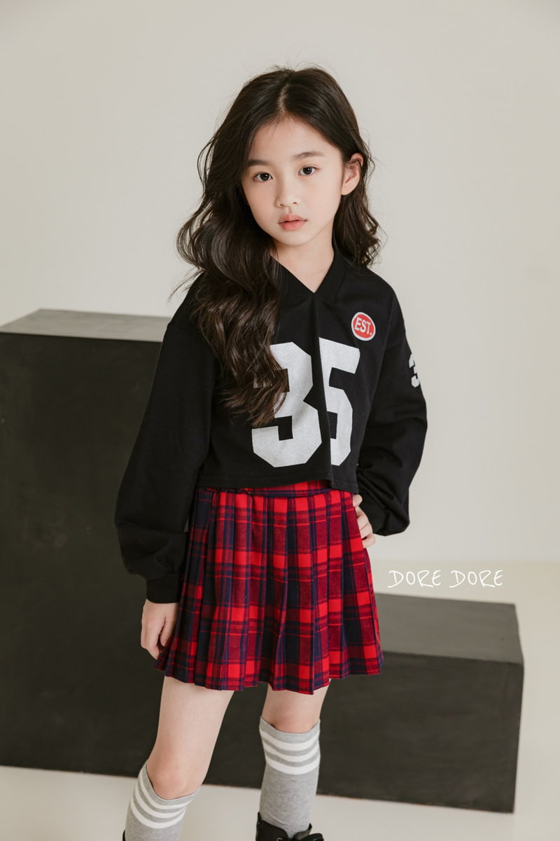 Dore Dore - Korean Children Fashion - #childofig - 35 V Neck Crop Tee - 3