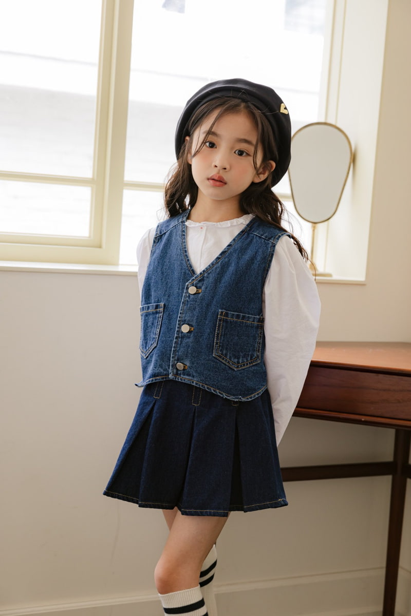 Dore Dore - Korean Children Fashion - #childofig - Denim Vest - 8