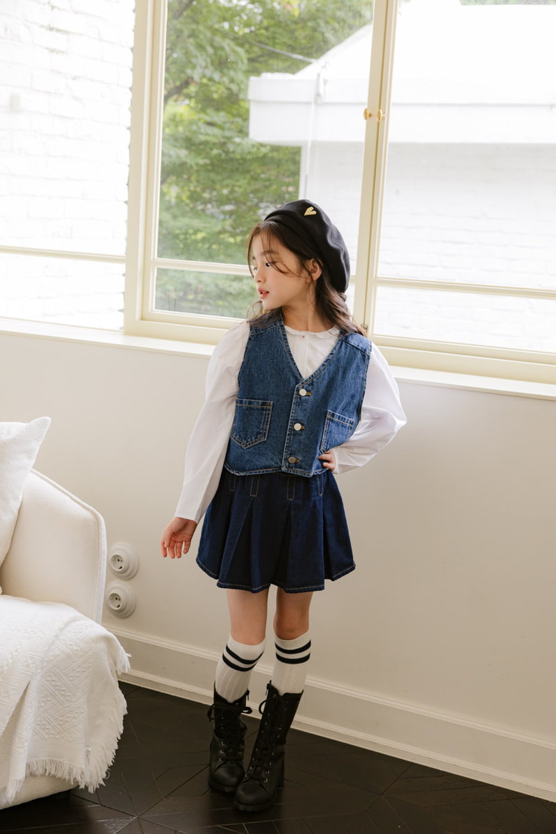 Dore Dore - Korean Children Fashion - #childofig - Denim Vest - 9